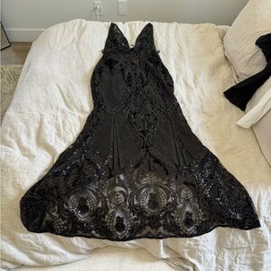 NWT Alamour Sequin & Lace Evening Gown